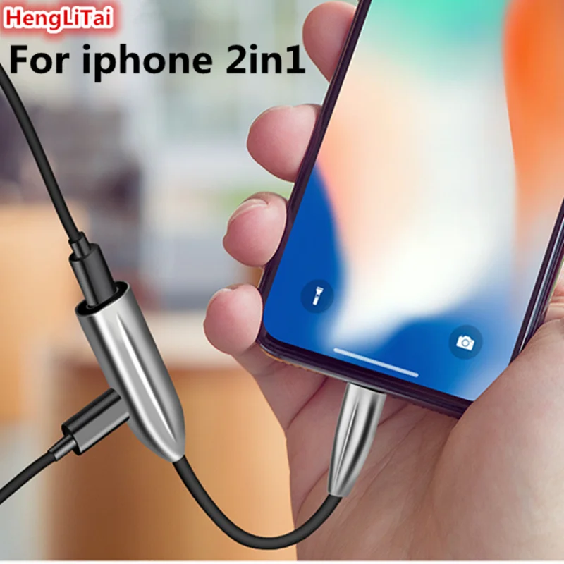 Цинковый сплав 2в1 для iphone7 8 X XR XSMAX 11pro max наушники и зарядное устройство адаптер двойной Lightning кабель конвертер