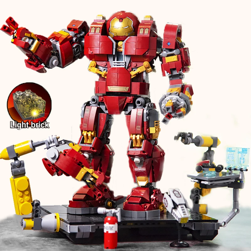 Железный человек черный халкбастер MK41 совместимый 76105 Супер герои Marvel модель Мстителей строительные блоки игрушки для детей Новинка
