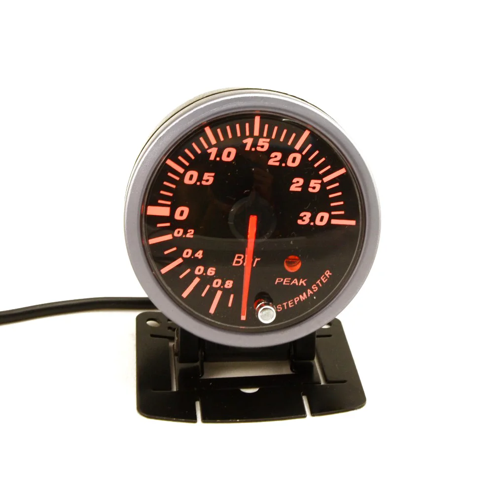 2,5 дюймов 60 мм 3,0 бар автомобильный Boost Gauge двойной светодиодный дисплей с пиковым Предупреждение лом