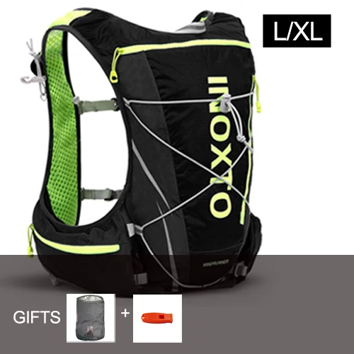 only LXL black bag Рюкзак для бега NEWBOLER Trail, 8 л, 10 л, ультра жилет для бега, гидратация, рюкзак для бега, сумка, 500 мл, мягкая фляга - Цвет: only LXL black bag