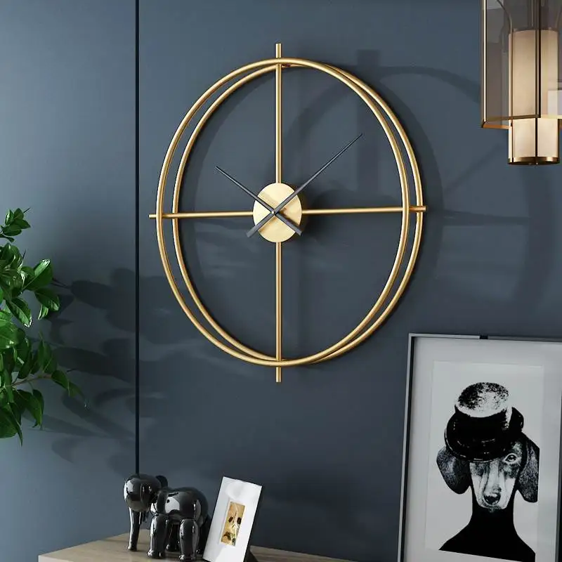 

Large Decor Wall Clock Modern Design Silent Metal Minimalist Wall Clock Nordic Modern Kitchen Reloj De Pared Home Decor JJ60WC