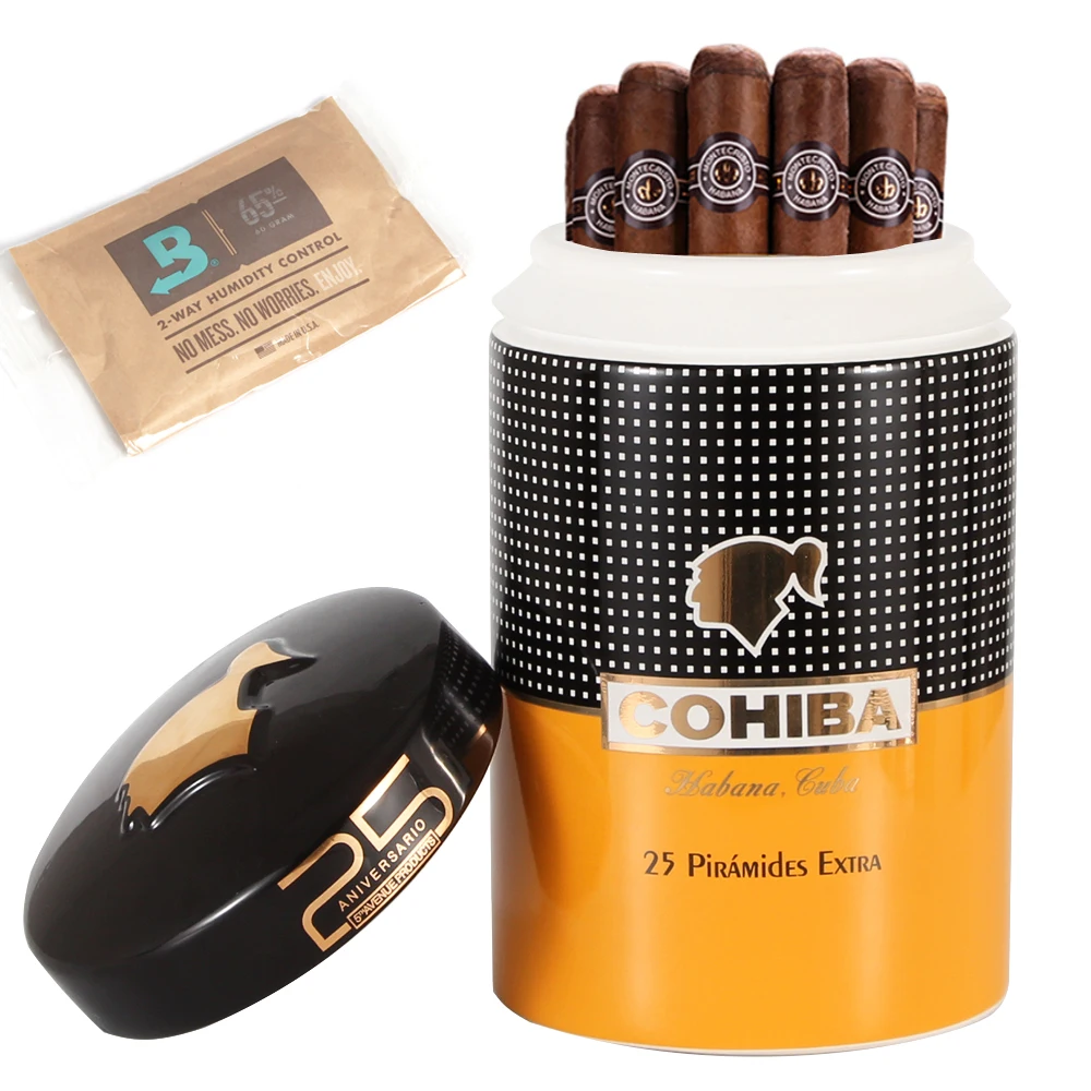 COHIBA Ceramic Cigar Tobacco Humidor Jar Box