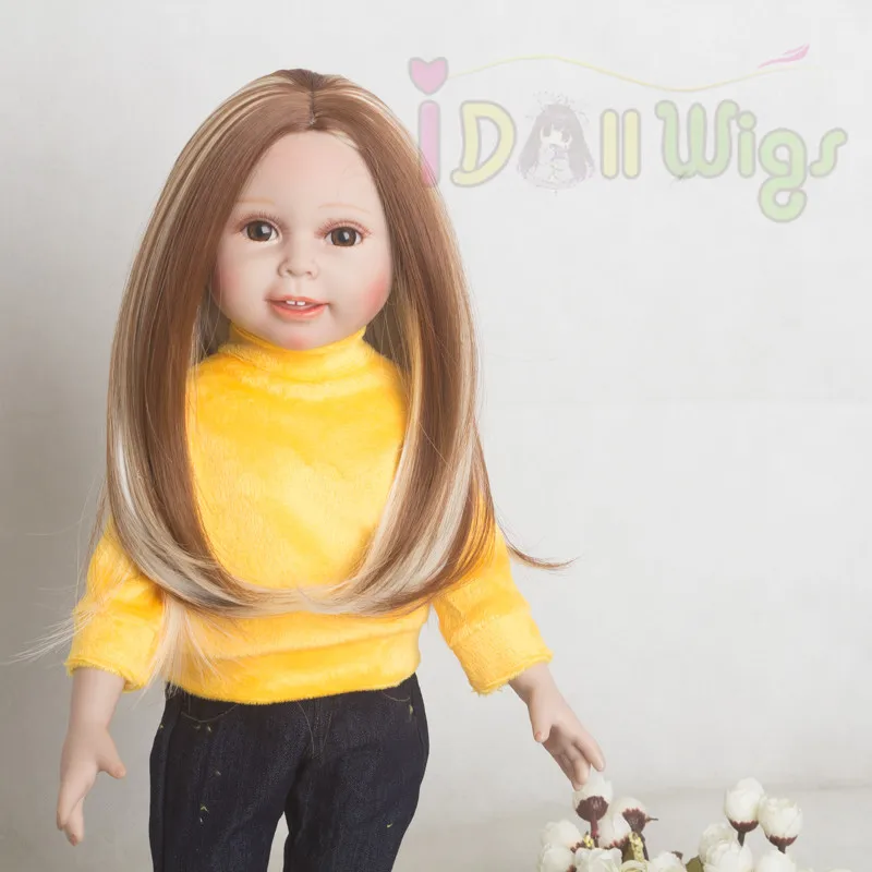 Парики только! Mocca блонд оранжевый большие кудри 30 см длинные 100 г синтетический кукольный парик для 1" Высота американская кукла с 10-11" головой