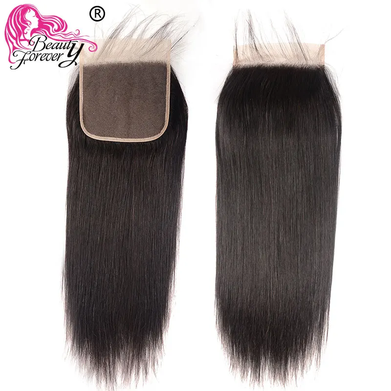 Beauty forever бразильские прямые волосы на шнурках remy 6*6 Часть Закрытие человеческих волос 10-18 дюймов