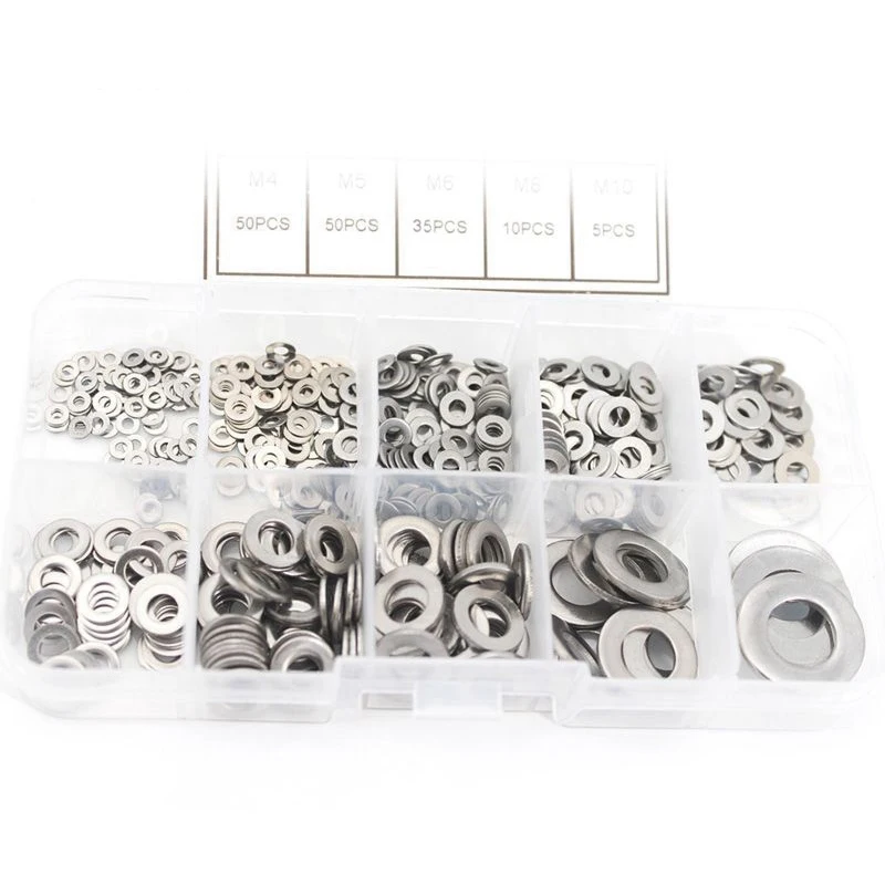 1/2/5/100pcs DIN125 M1.6 M2 M2.5 M3 M3.5 M4 M5 M6 M8M10 M12 M14 M16-M30 304  Stainless Steel Flat Washer Plain Washer Flat gasket