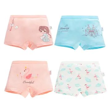 

4pcs Cartoon Girls Underwear Boxers Cotton Spandex Elastic Girls Underpants Girls Clothes for 3 4 6 8 10 12 Years Old OGU203023