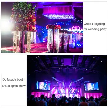 

OUTAD 18LED Par Lights for Stage Lighting with RGB Effect by Remote Control and 512 Red Green Blue Light