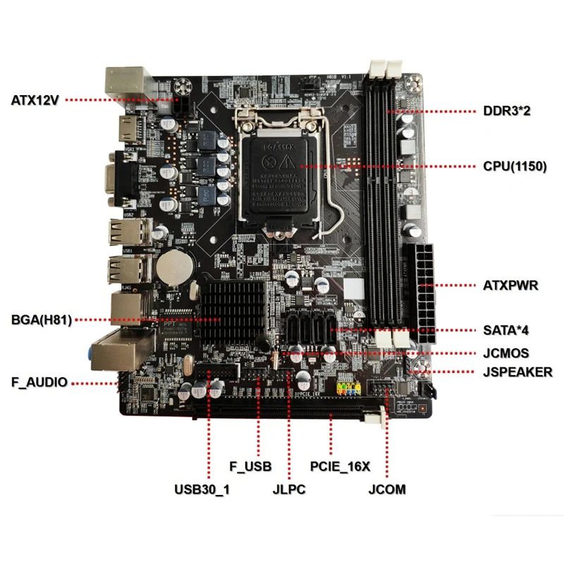 H81 материнская плата Ddr3 ПАМЯТЬ Lga1150Cpu Настольная компьютерная материнская плата Lga1150 материнская плата