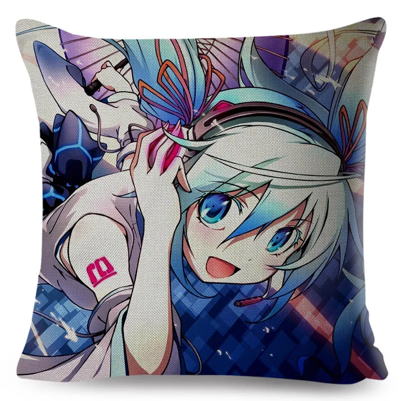 VOCALOID Hatsune Miku музыкальная подушка для девочки чехол для дивана дома автомобиля Мультяшные подушки Чехлы 45x45 см декор наволочки Чехлы на подушку - Цвет: 3