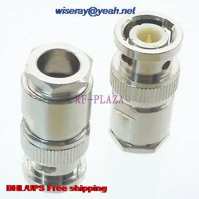 

DHL/EMS 200pcs Connector BNC male plug clamp RG5 RG6 LMR300 RG304 cable Straight -A3