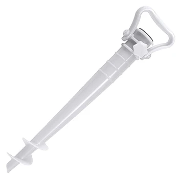 

Sun Beach Fishing Parasol Ground Anchor Spike Umbrella Stretch Stand Holder White