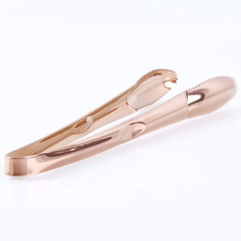 rose gold Термостойкие щипцы для еды из нержавеющей стали зажим для еды антипригарный зажим для торта Хлеб салат вилки буфет аксессуары кухонные инструменты - Цвет: rose gold