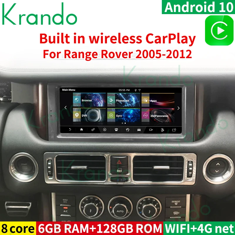 Автомагнитола Krando android 10 25 ''для Range Rover Land Vogue 2005-2012 автомагнитола аудиоплеер