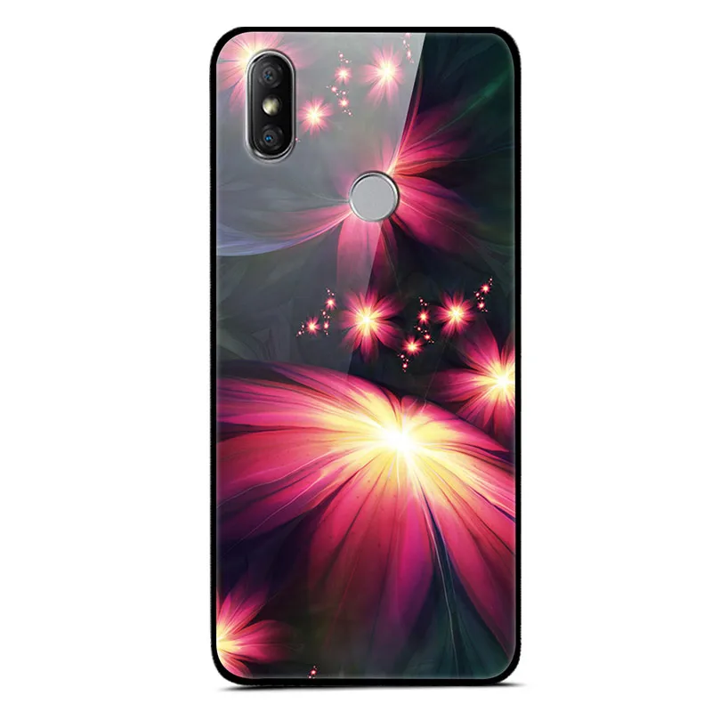 Для Xiao mi redmi S2 чехол из закаленного стекла твердая задняя крышка для Xiaomi mi CC9 Pro Чехол Мягкий Бампер redmi note 8 Pro - Цвет: 33