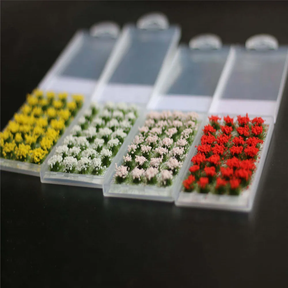 

New Cheaper 8 Colors Flower Bush Plant Model Toy Making Sand Table Layout Landscape Simulation Scene Diorama Weed Rose