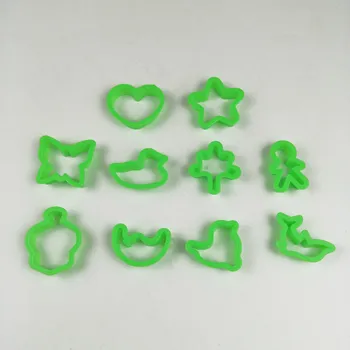 

10Pcs/Set PVC Soft Clay Paper Clay Cutting Tool Hand Models Workmanship Quality Handwork Artifact New Green DIY