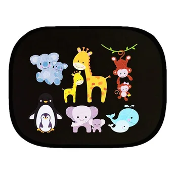 

Car Side Window Reusable PVC Universal Cartoon Sun Shade UV Protection Cover Sticker Electrostatic Adsorption Shield Kids Visor