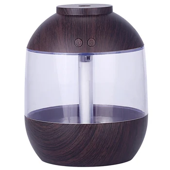 

700Ml USB Wood Grain Humidifier Large Water Tank Aromatherapy Machine Water Meter Home Car Office Aromatherapy Machine with Dark