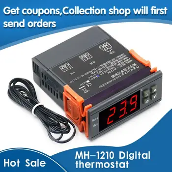 

MH-1210W/Ultra-wide voltage microcomputer intelligent digital display thermostat Wide voltage rangeDC12 24V AC90-250V
