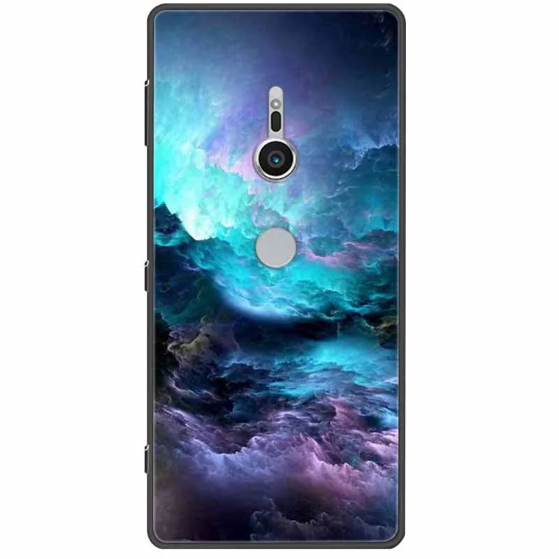 Chic Abstract Design Shockproof Black Silicone Case