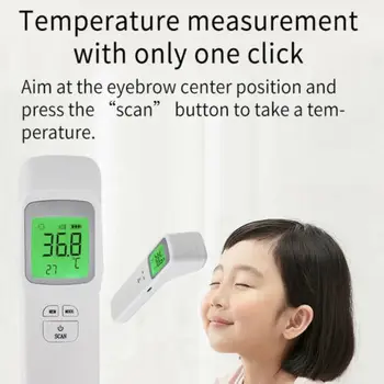 

Digital LCD Thermometer Infrared Forehead Non-touch Baby&Adult Temperature Gun Forehead Non-touch Temperature For Baby Adult