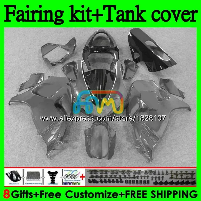 Комплект+ майка для SUZUKI TL1000R 1998 1999 2000 2001 2002 2003 100BS. 39 TL1000 TL 1000 R 1000R 98 99 00 Глянцевая серый 01 02 03 обтекатель - Цвет: No. 1