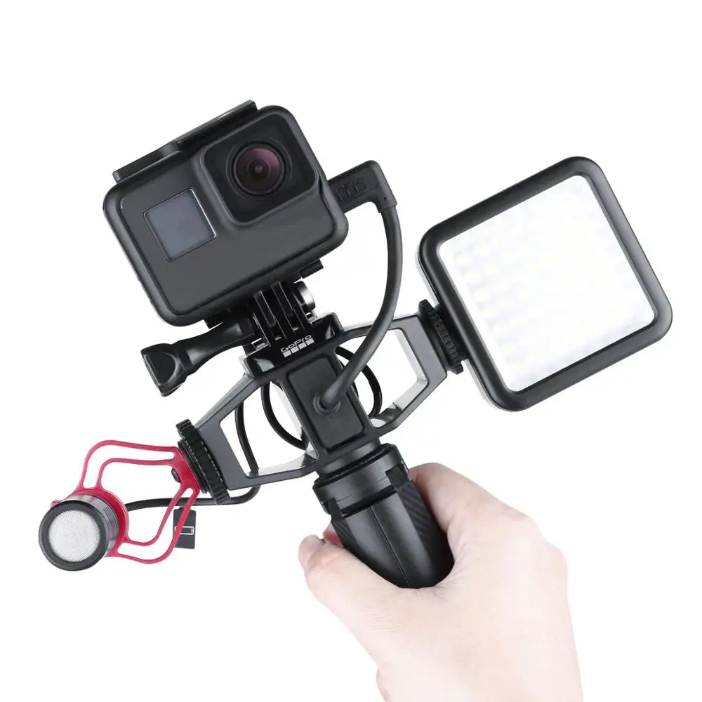 Холодный башмак/светильник Vlog Стенд кронштейн держатель крепление для GoPro Hero 8 7 6 5 4 SJCAM YI 4K eken DJI Osmo Экшн камера аксессуары набор