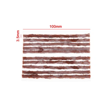 

New 100PCS Universal 100 x 3.5 mm Brown Anti Corrosion Tyre Fast Repairing Rubber Strips for Car / Motorcycle / Bicycle