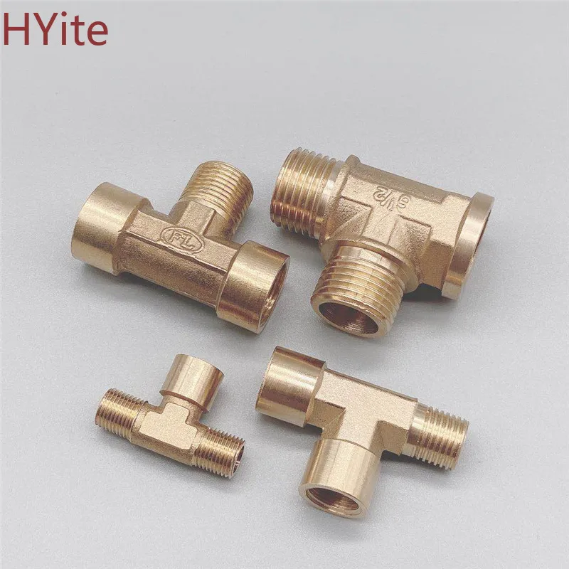 Латунный трубный фитинг Мужской Женский резьба 1/8 &quot1/4&quot 3/8 &quot1/2&quot BSP тройник тип