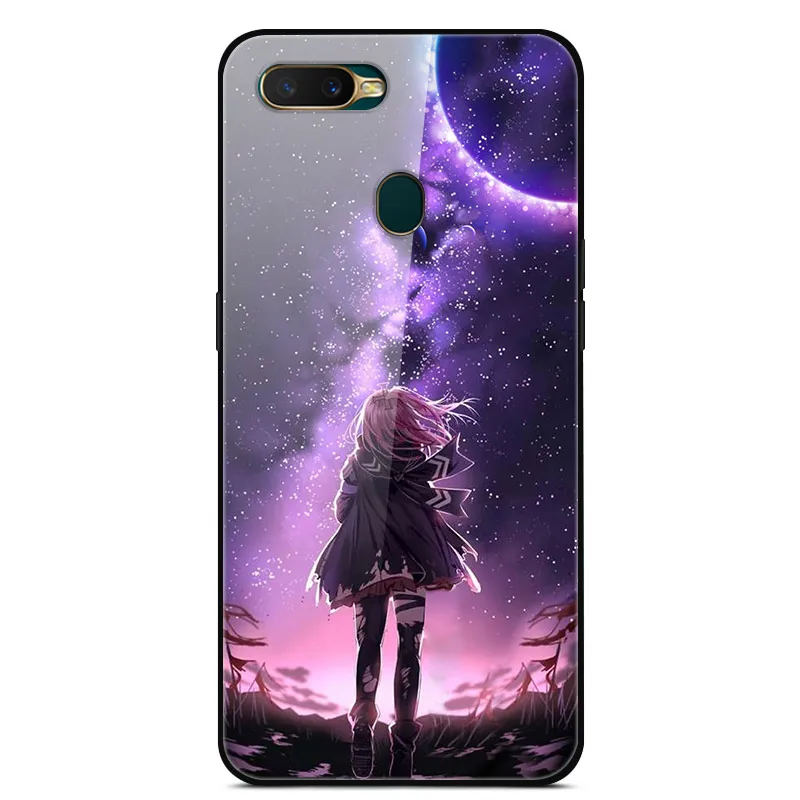 Для OPPO AX7 чехол 6,2 ''стеклянная жесткая задняя крышка для OPPO A7 OPPOA7 CPH1901 чехол из закаленного мягкого бампера для OPPO A5S A7 A 7 ax7 a x7 - Цвет: 3