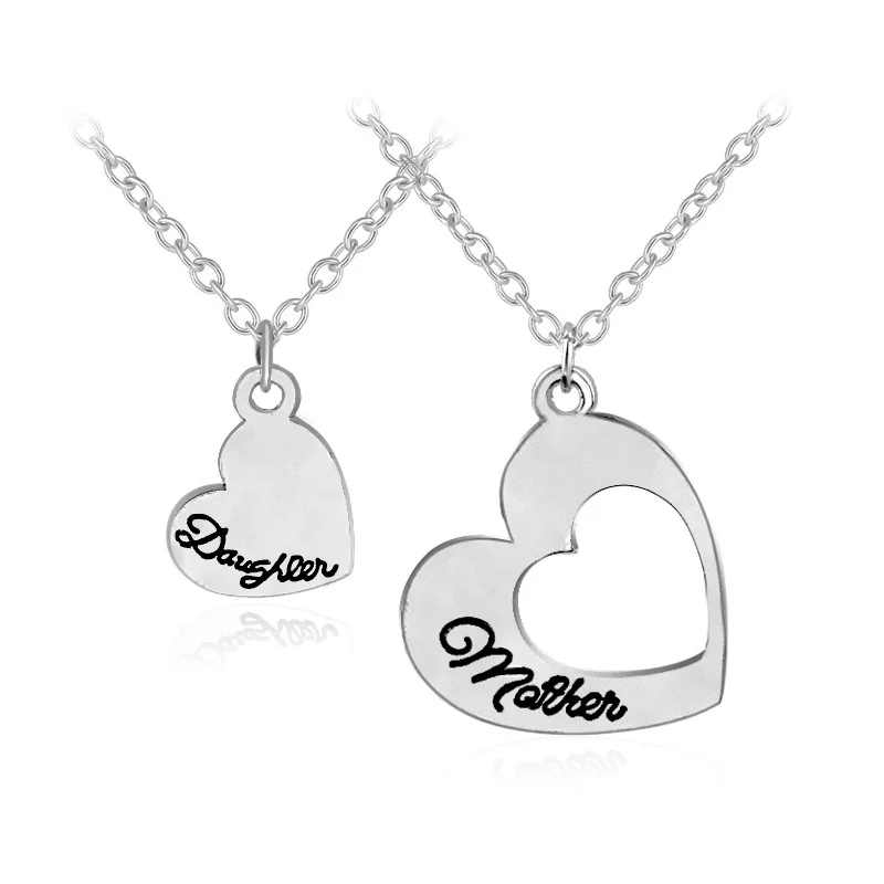 

Hot Sales Mother Daughter MOTHER'S Day Hollow out Heart Pendant Necklace Accessories