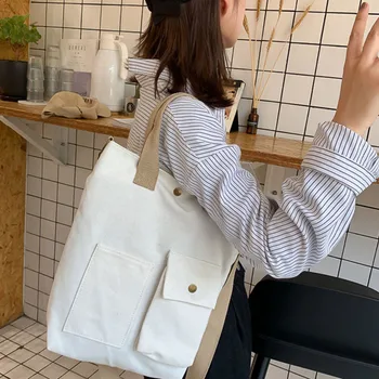

Canvas Big Bag Female Shopping Bag 2019 New Wave Korean Version Of The Wild Shoulder Bag Large Capacity Student Personality Diag