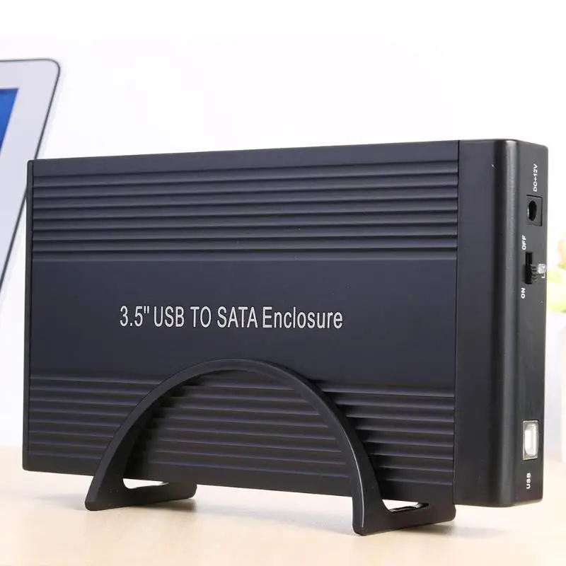 Vktech 3,5 дюймов жесткий диск чехол USB2.0 для SATA алюминиевый сплав внешняя крышка жесткого диска 480 Мбит/с для Windows 98/ME/2000/XP/7