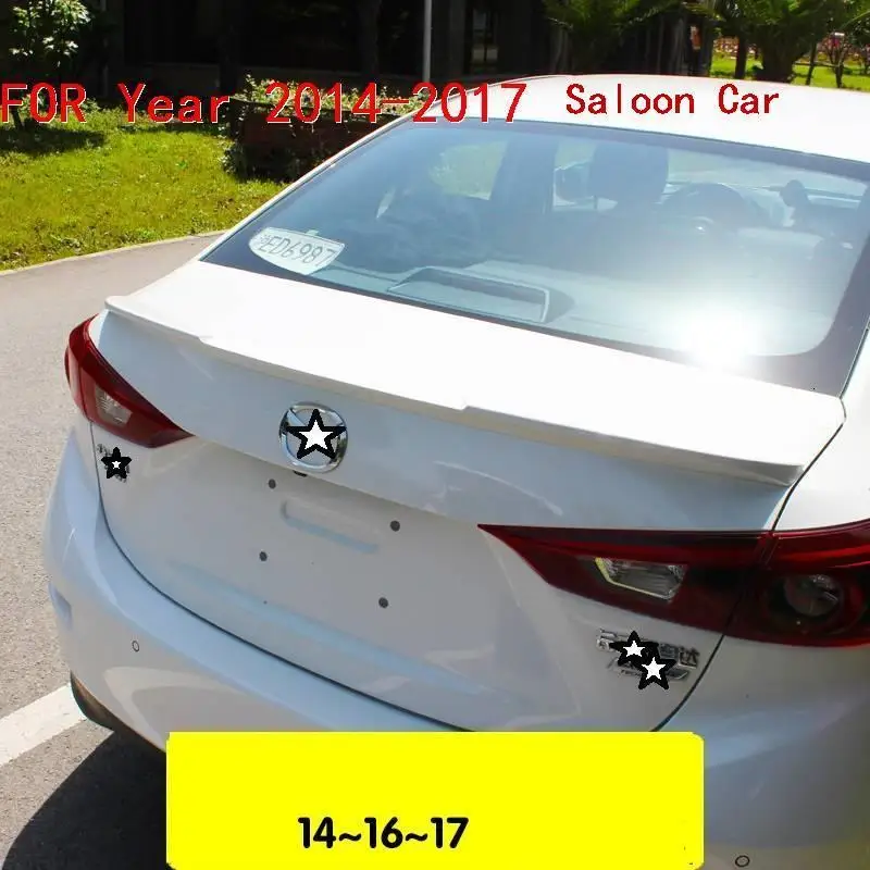 Автомобильные аксессуары, Модернизированный автомобильный Стайлинг, наружные, Автомобильные украшения, спойлеры, крылья 14 15 16 17 18 для Mazda Axela