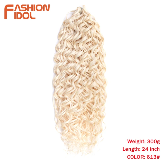 Deep Wavy Twist Crochet Hair Synthetic Afro Curly Hair Crochet Braids High Temperature Fiber Braiding Hair Extensions For Women 613