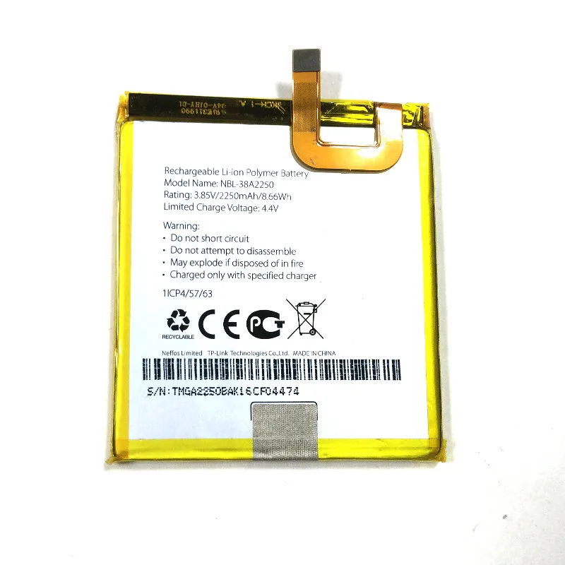 Stonering NBL-38A2250 Battery for TP-link Neffos X1, TP902A - 2250mAh / 3.85V / 8.66WH / Li-Ion
Stonering NBL-38A2250 Battery for TP-link Neffos X1, TP902A - 2250mAh / 3.85V / 8.66WH / Li-Ion