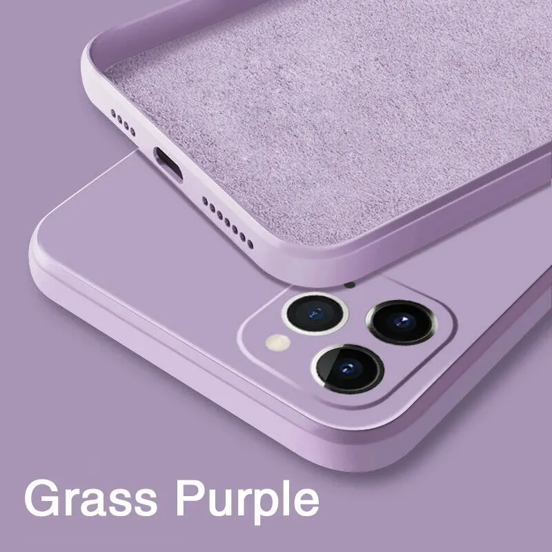 Роскошный оригинальный квадратный жидкий силиконовый чехол для iPhone 12 11 Pro Max Mini XS X
