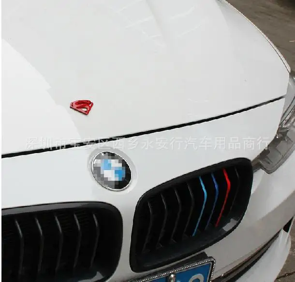 Большой размер украшение автомобиля стикер металлический 3D автомобильный логотип Супермен крутой бампер наклейка с боковой этикеткой Tag