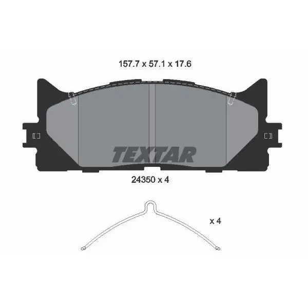 Колодки дисковые передние Toyota Camry ACV 40/45 06 TEXTAR 24350