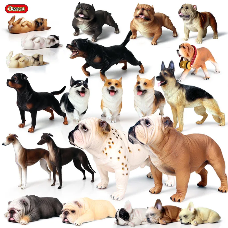 

Children Solid Model Wild Animal Model Bulldog Doberman Pinscher Husky Corgi And Shiba Inu Pet Dog Toy