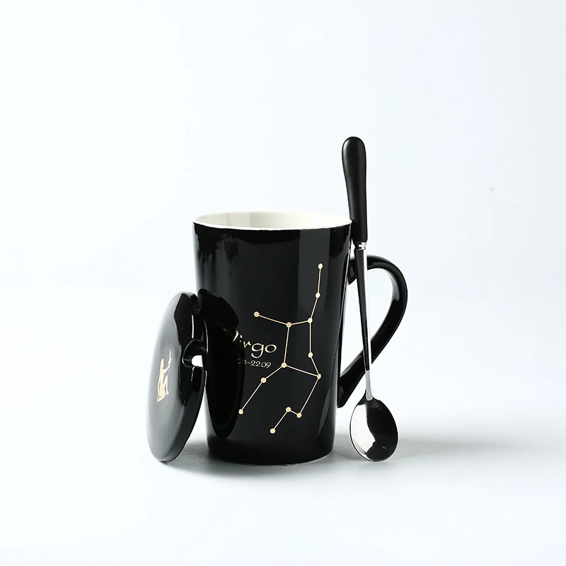 H Tazas de ceramica creativas чайные чашки и блюдца набор кофейных чашек бардак фарфор kubek tasse copos taza kahve fincan takimlari - Цвет: H