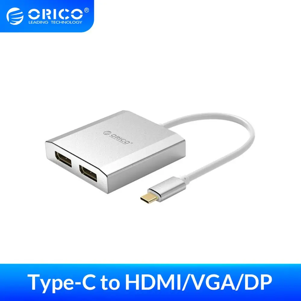 ORICO Type C к двойному HDMI DP адаптеру кабели 4K 30Hz/60Hz HD для Macbook Pro Samsung S9 Huawei Mate P20 ноутбук
