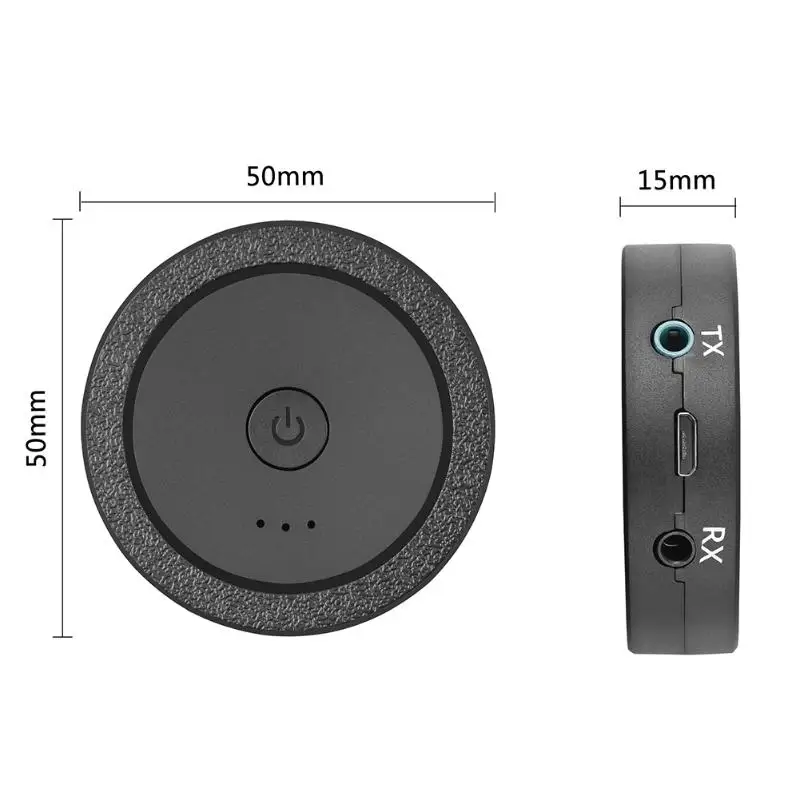 Bluetooth беспроводной передатчик телефон музыка синхронизация воспроизведение аудио Hands-Free адаптер вызова офисные принадлежности 48,2x48,2x12,7 мм