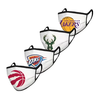 

Basketball Team Adult Masks Lakers Bucks Mavericks Breathable Sunscreen Dustproof Anti-fog Washable Reusable Masks