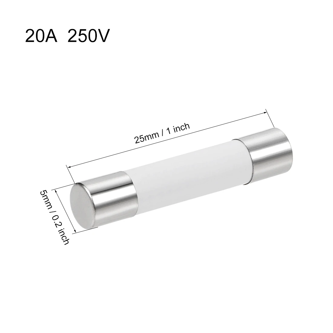 Uxcell автомобильный Картридж Предохранители 250V 5x25mm быстрая замена для автомобиля стерео аудио сигнализация усилитель керамический