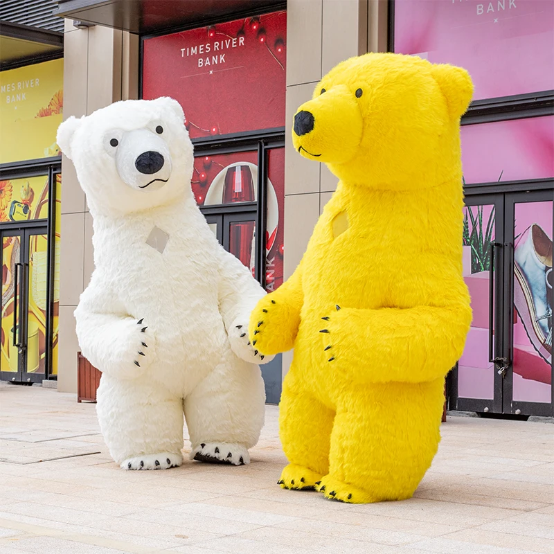 

3m white polar bear Mascot Costume For Adult Inflatable Polar Bear Costume Advertising For Fantasias Homem Customize Tall Short