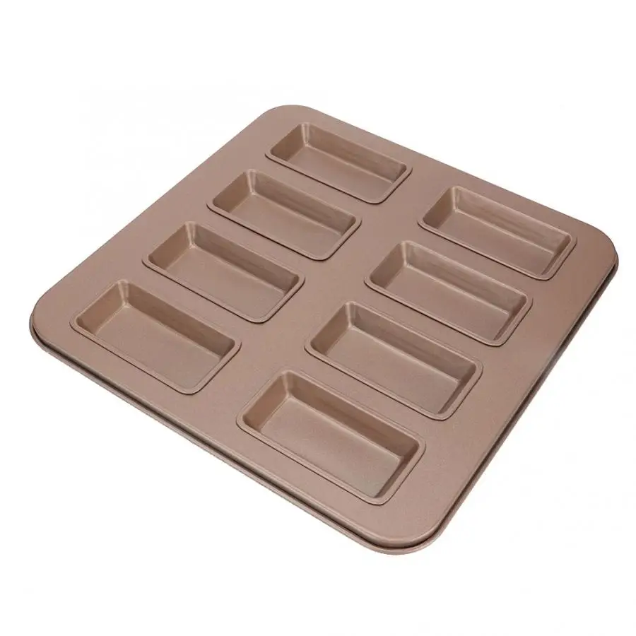 Rectangular Shape 8 Grids Cake Baking Tray DIY Non-Stick Bread Baking Mold for Home Kitchen Baking Tray