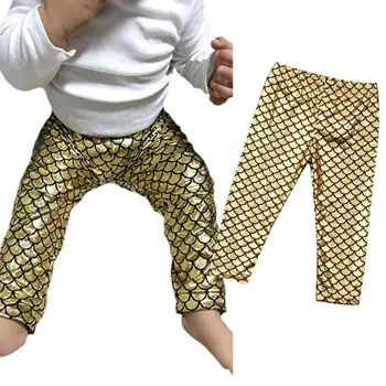 

Newborn Baby Boy Harem Sport Pants Kids Jogger Bottom Trouser Fish Scale Clothes