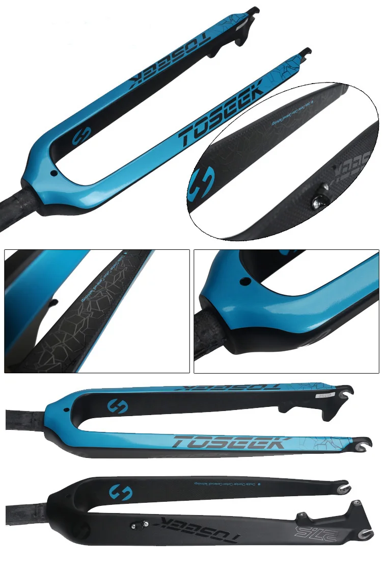 Велосипедная Карбоновая вилка TOSEEK 26/27. 5/29er MTB bicicleta велосипед Дорожные вилки amortiguación montauna parte delantera Horquilla