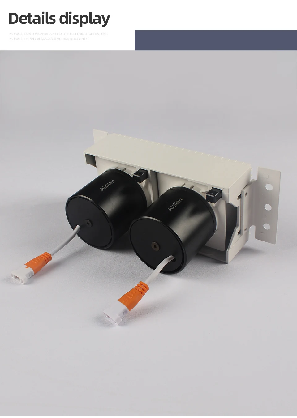 Aisilan светодиодный встраиваемый светильник без рамки квадратная двойная головка Съемная сменный модуль антибликовый встроенный точечный светильник